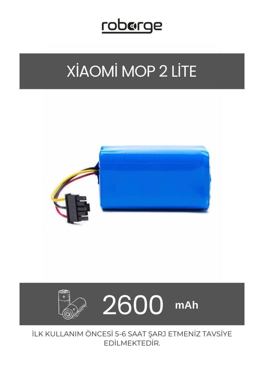 Xiaomi Vacuum Mop 2 Lite (MJSTL) Robot Süpürge Uyumlu Batarya 2600 mAh - Muadil Ürün