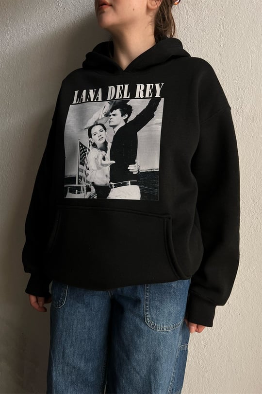 Black Lana Del Oversize Sweatshirt