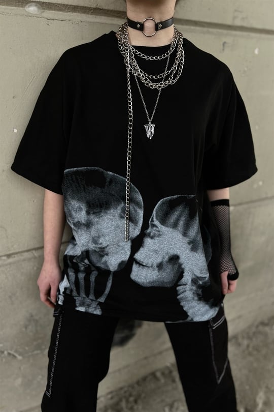Skeleton Of Lovers Oversize T shirt