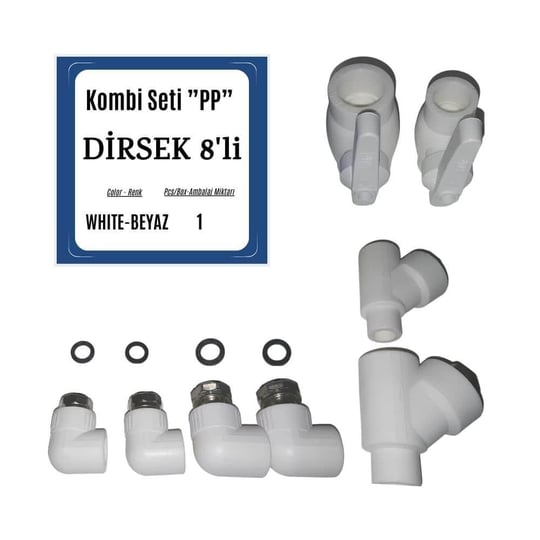 Kalde Hazır Kombi Seti - Dirsekli Kombi Alt Bağlantı Filitre