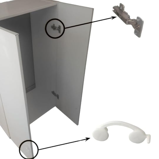Demonte Yarım Boy Kombi Dolabı 107x60x38