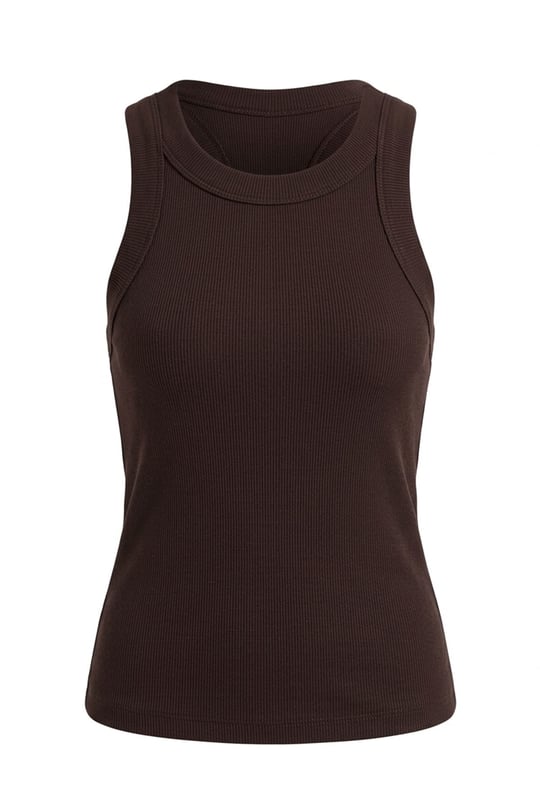 Bisiklet Yaka Premium Kaşkorse Atlet- KAHVERENGİ