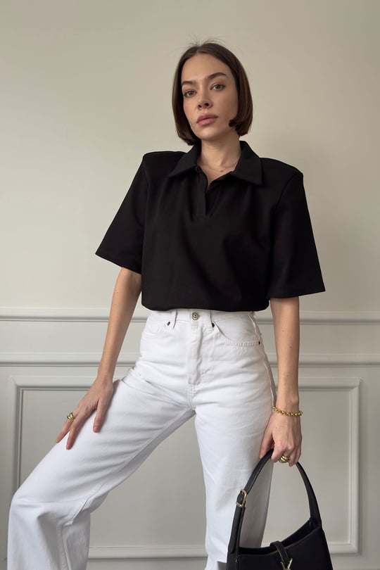 Polo Yaka Tshirt- SİYAH