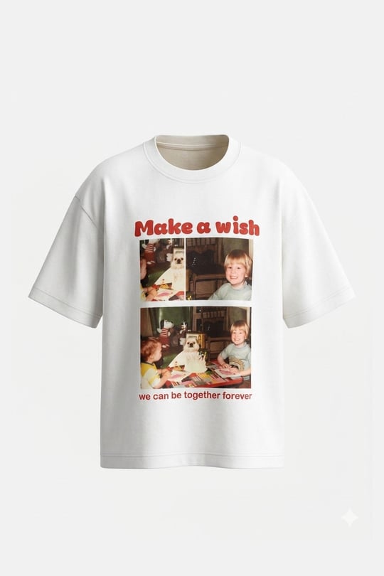 Premium Yeni Sezon Baskılı T-Shirt- EKRU