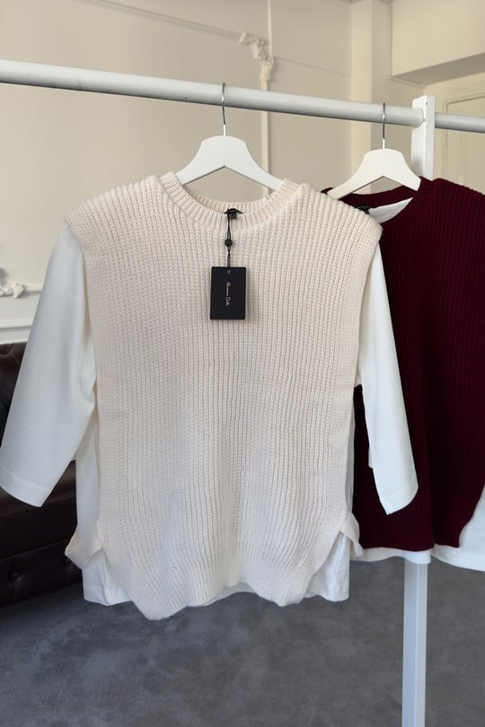 Triko Detay Tshirt- TAŞ