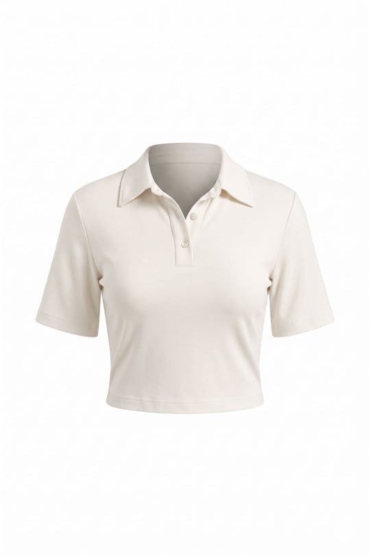 Vatkalı Premium Polo Yaka Bluz- EKRU