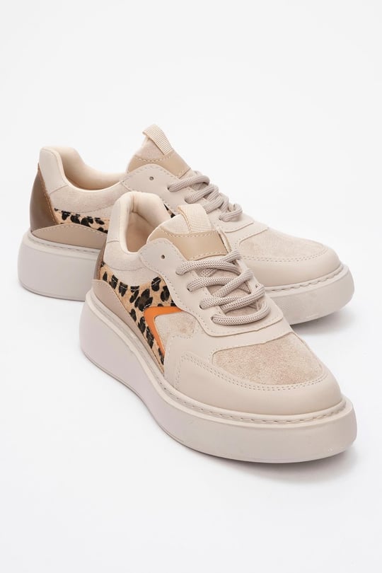 17-Y705-2-BEJ DESENLIDREA Bej Desenli Kadın Günlük Sneakers