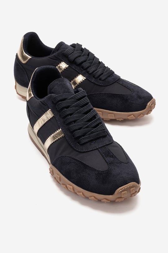223-2622-3-LACIVERT SUETFLUX Lacivert Süet Kadın Günlük Sneaker