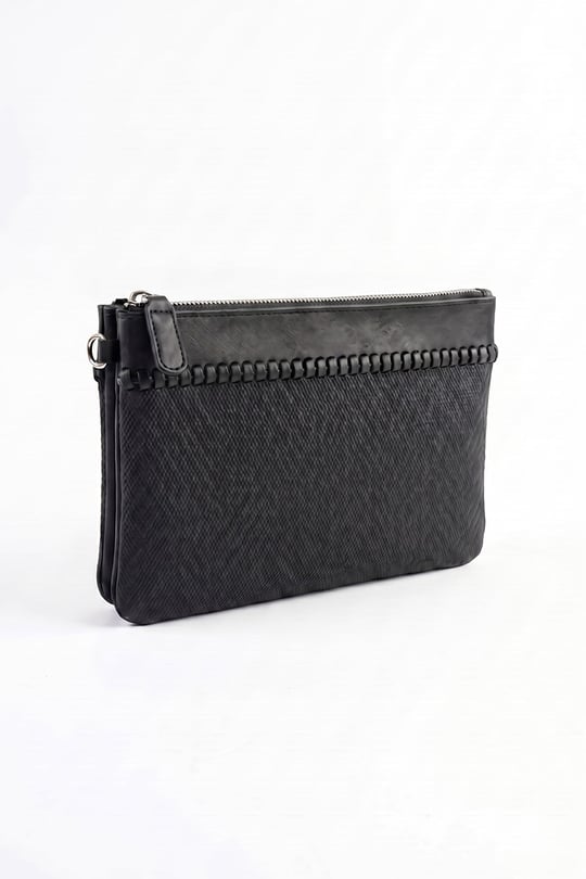 11-YK4803-4-SIYAH DESENLIZENIX Siyah Desenli Kadın Clutch Çanta