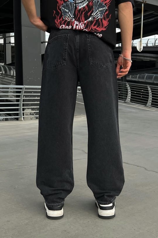 Basic Baggy Jean Antrasit