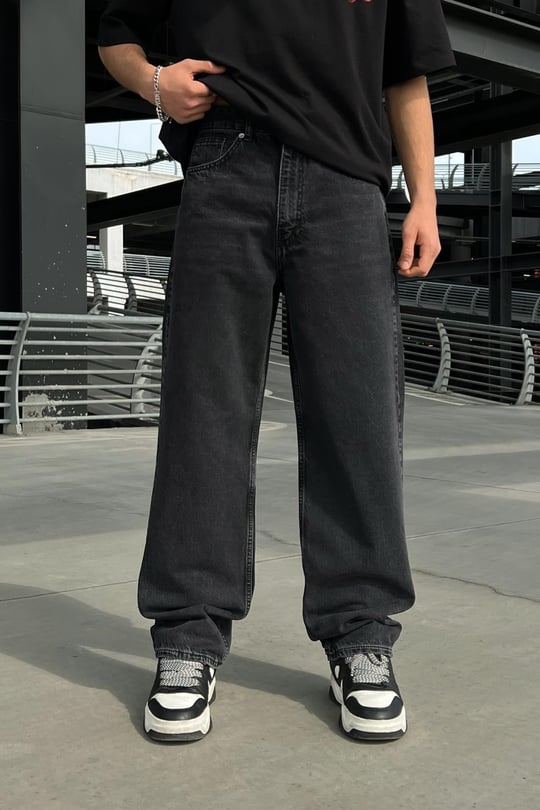Basic Baggy Jean Antrasit