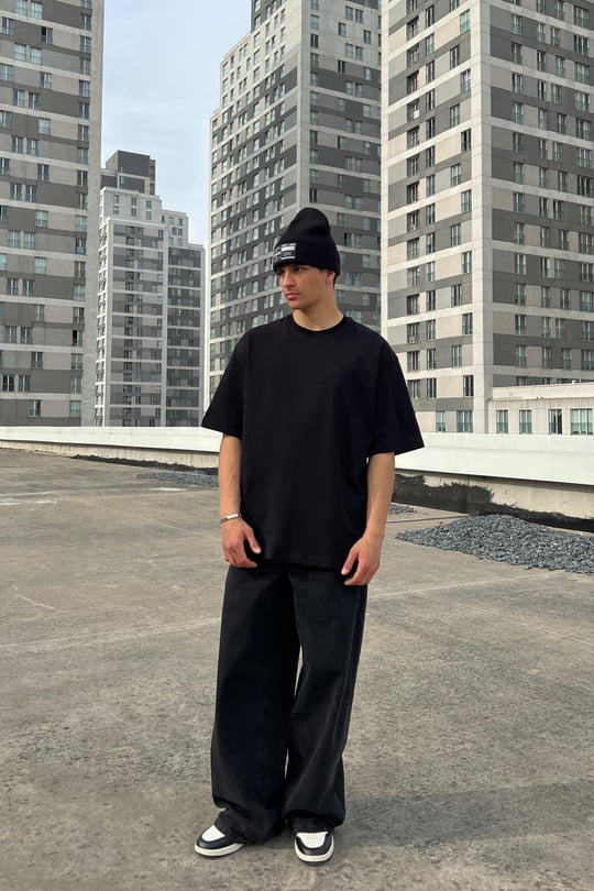 Basic Oversize Tişört Siyah