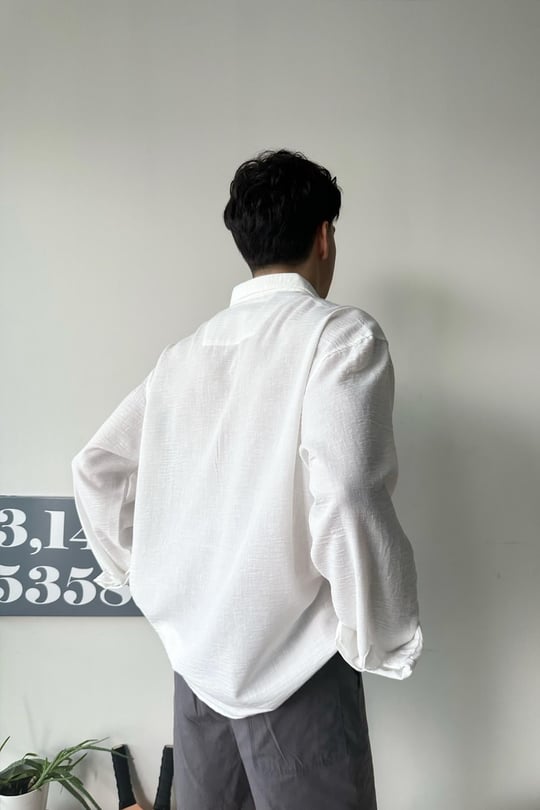 Chill Cozy Relax Fit Gömlek Beyaz