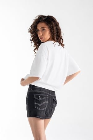 Basic Boxy Fit Beyaz Tişört