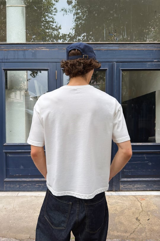 Basic Boxy Fit Ekru Tişört