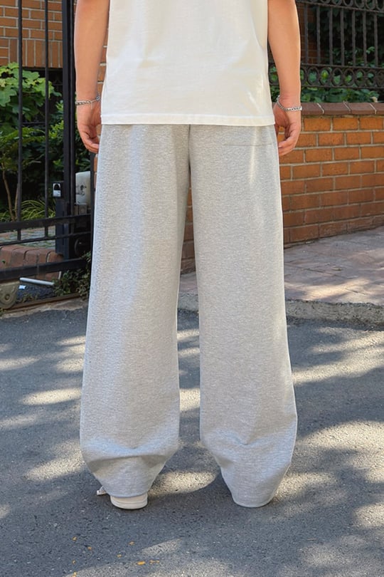 Basic Paça Stoper Gri Melanj Eşofman Altı