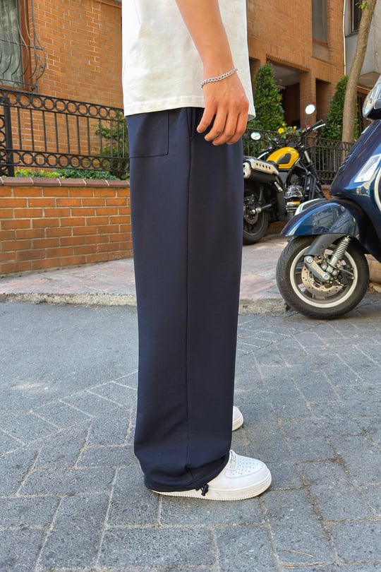 Basic Paça Stoper Lacivert Eşofman Altı