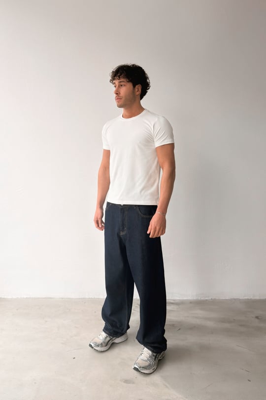 Basic Slim Fit Ekru Tişört