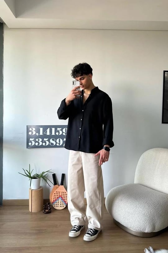 Chill Cozy Relax Fit Gömlek SİYAH