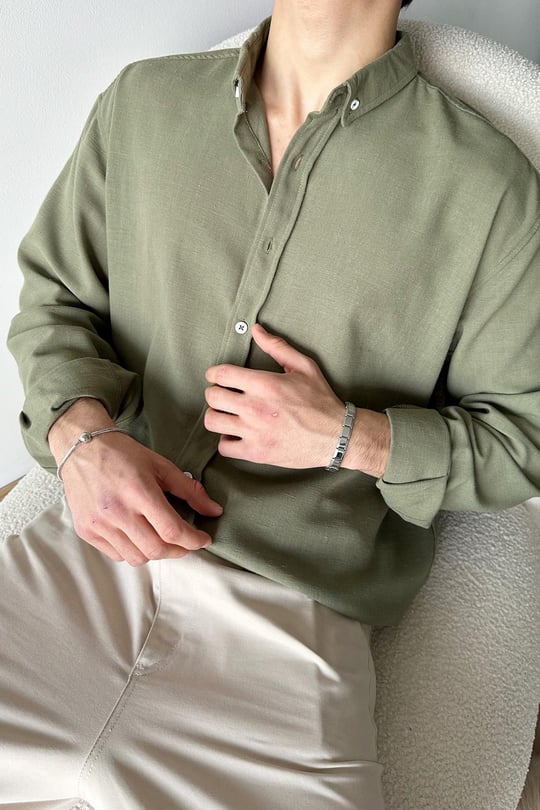 Chill Cozy Relax Fit Haki Gömlek