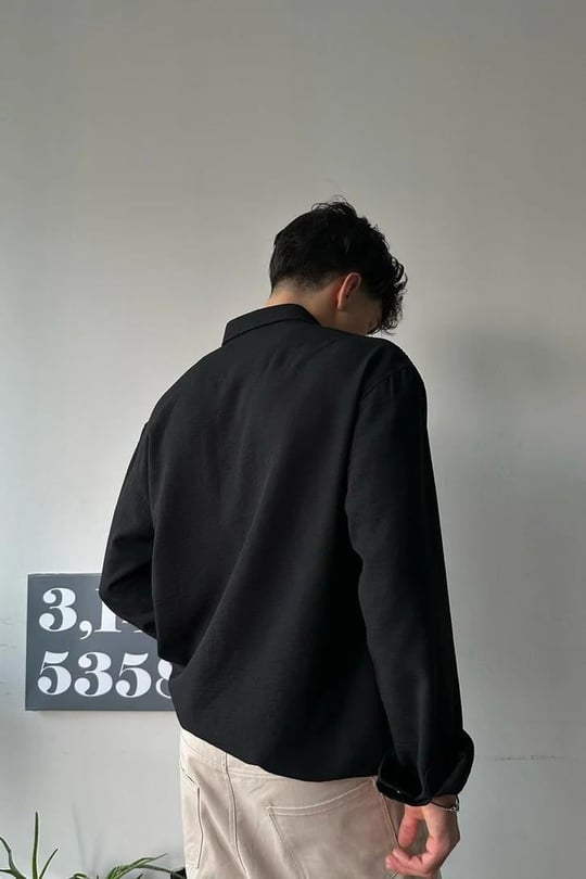 Chill Cozy Relax Fit Gömlek SİYAH