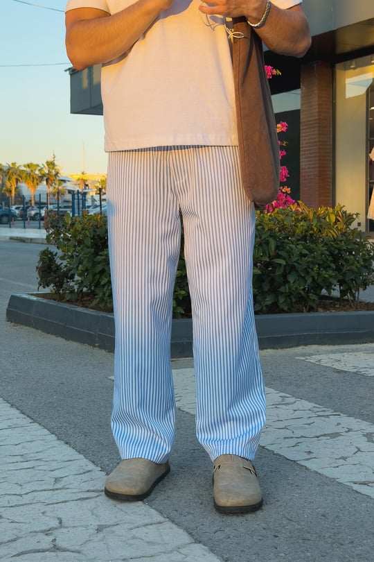 Çizgili Pijama Pantolon