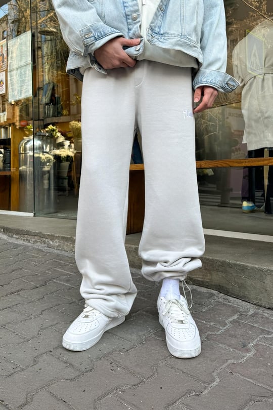 Flaw Atelier Buz Gri Baggy Eşofman Altı