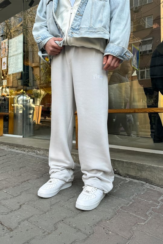 Flaw Atelier Buz Gri Baggy Eşofman Altı