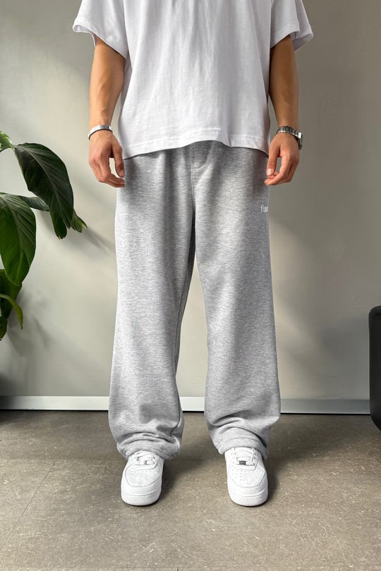 Flaw Atelier Baggy Eşofman Altı Gri Melanj