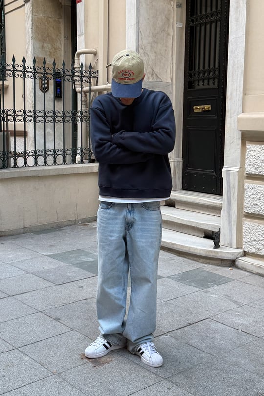 FW Cool Puff Navy Blue Relax Fit Sweat