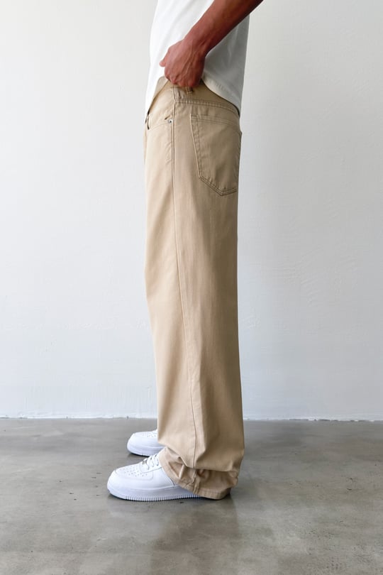Gabardin Baggy Pantolon