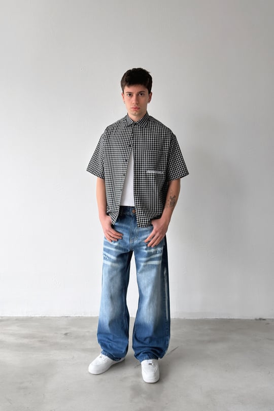 Lazer Soldurma Efektli Regular Jean