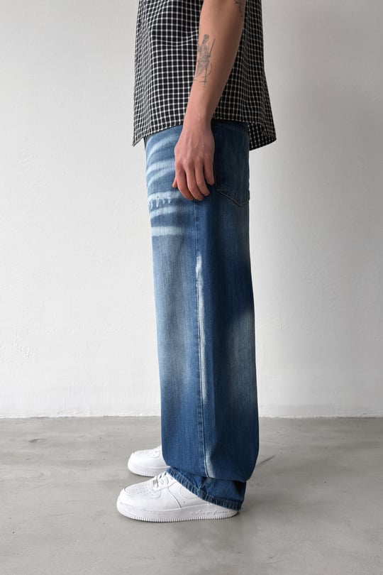 Lazer Soldurma Efektli Regular Jean
