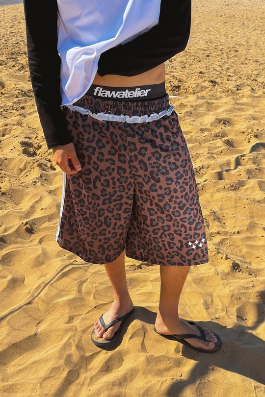Leopar Pattern Jorts