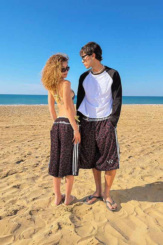 Leopar Pattern Jorts