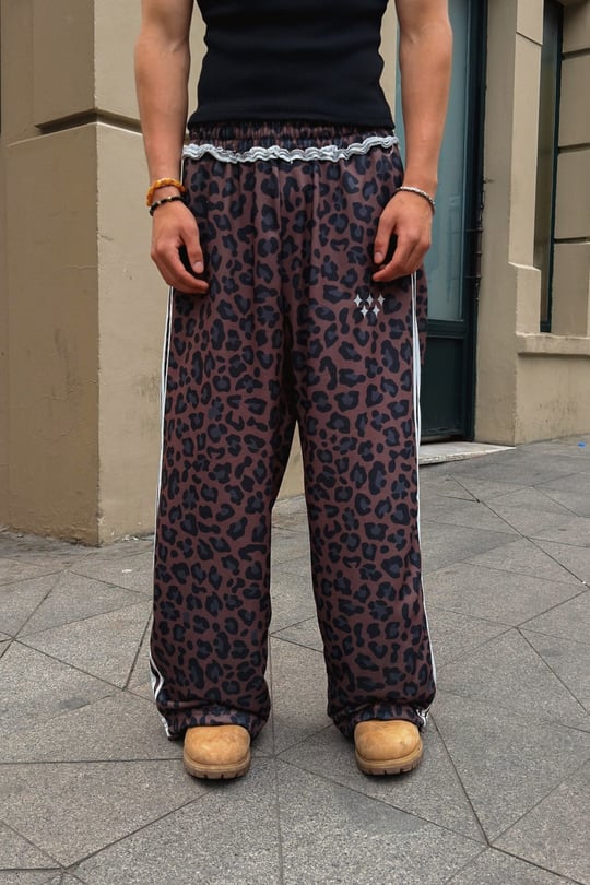 Leopar Pattern Monster Fit Sweatpants