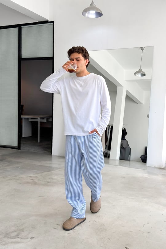 Çizgili Pijama Pantolon