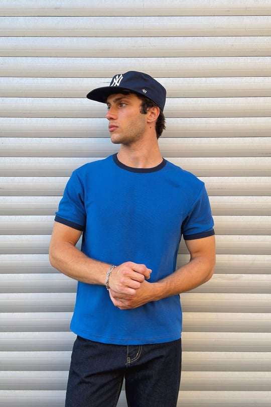 Ecru Black Ringer Tee