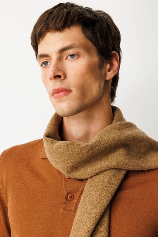 Erkek Düz Yün Kaşkol V.Camel