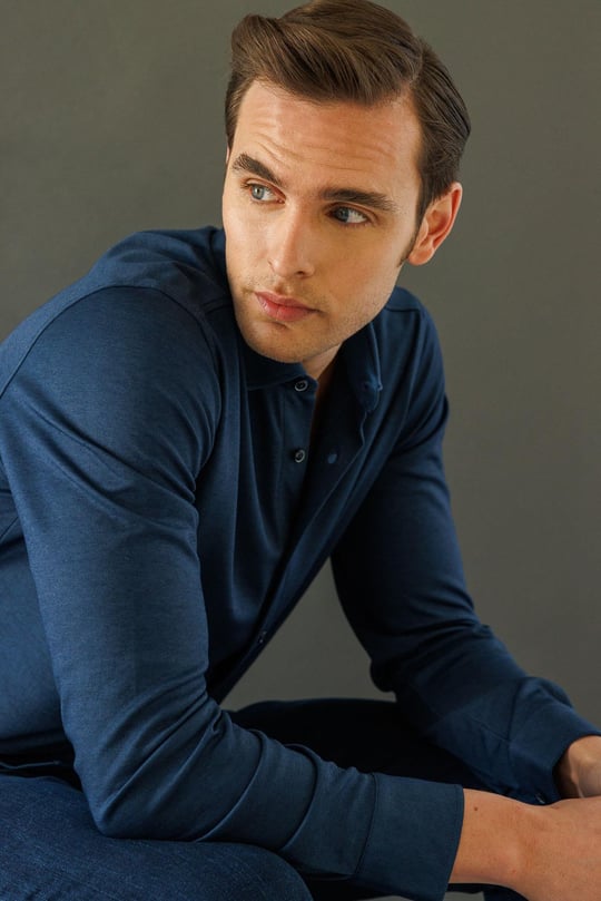 Erkek Uzun Kol Manşetli Gömlek Petrol