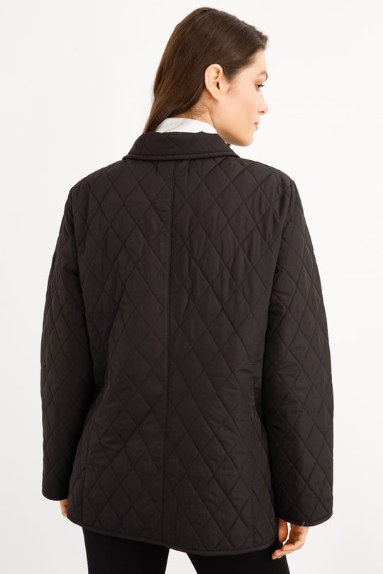 Kadın Kapitone Araboy Ceket 1-6 Siyah