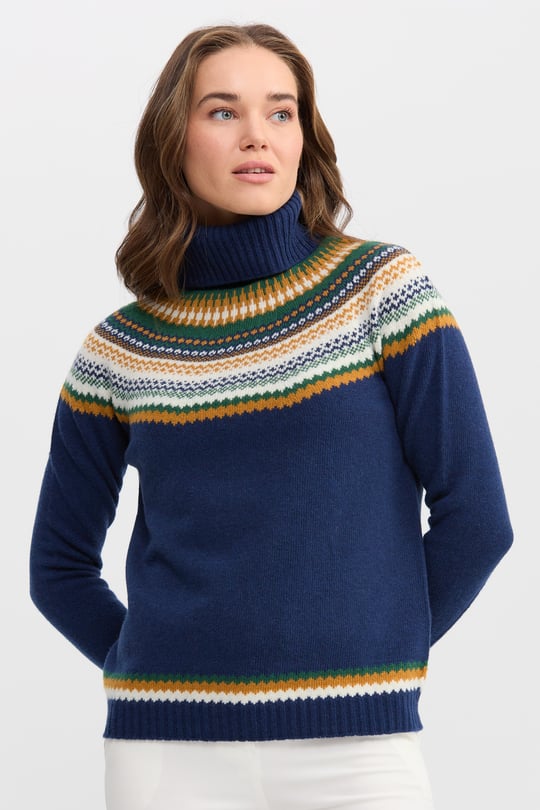 Womens Turtleneck Wool Sweater