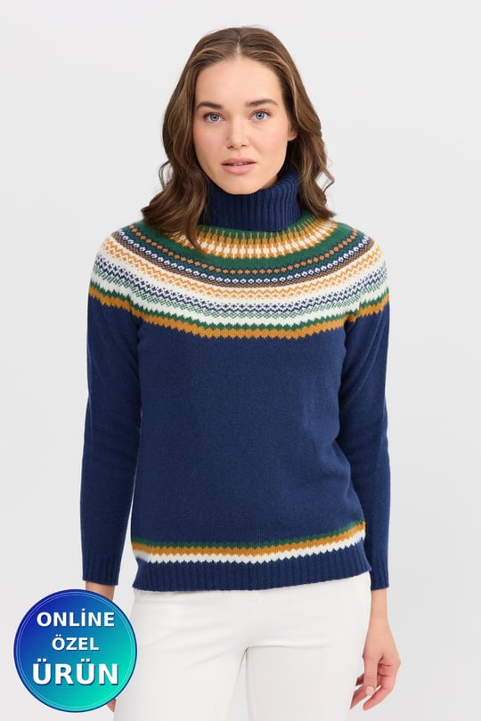 Womens Turtleneck Wool Sweater