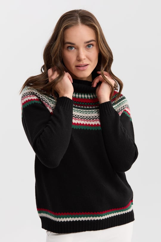 Womens Turtleneck Wool Sweater