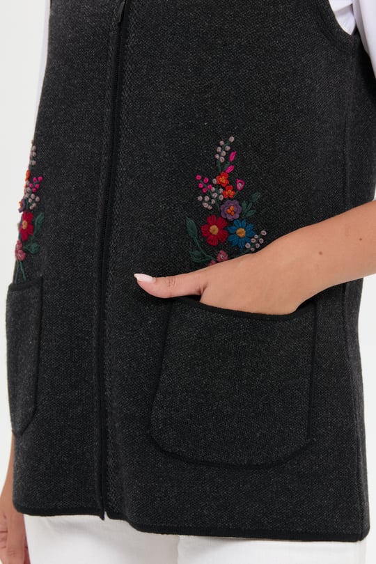 Womens V-Neck Wool Vest
