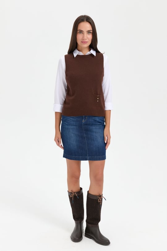 Women's Crew Neck Seamless Wool Sweater