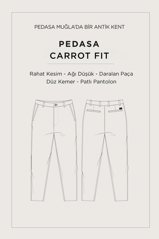 Açık Gri Klasik Bel Pamuklu Pantolon