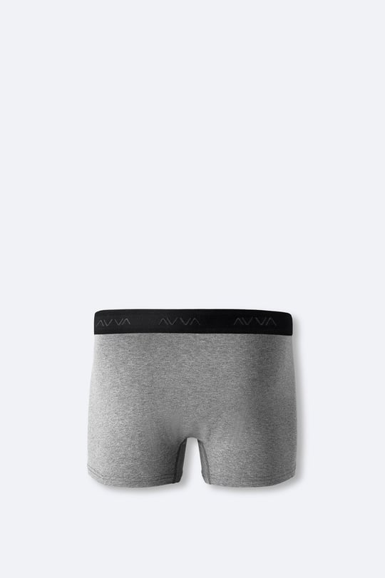 Antrasit Basic Pamuklu Tekli Boxer