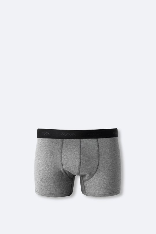 Antrasit Basic Pamuklu Tekli Boxer