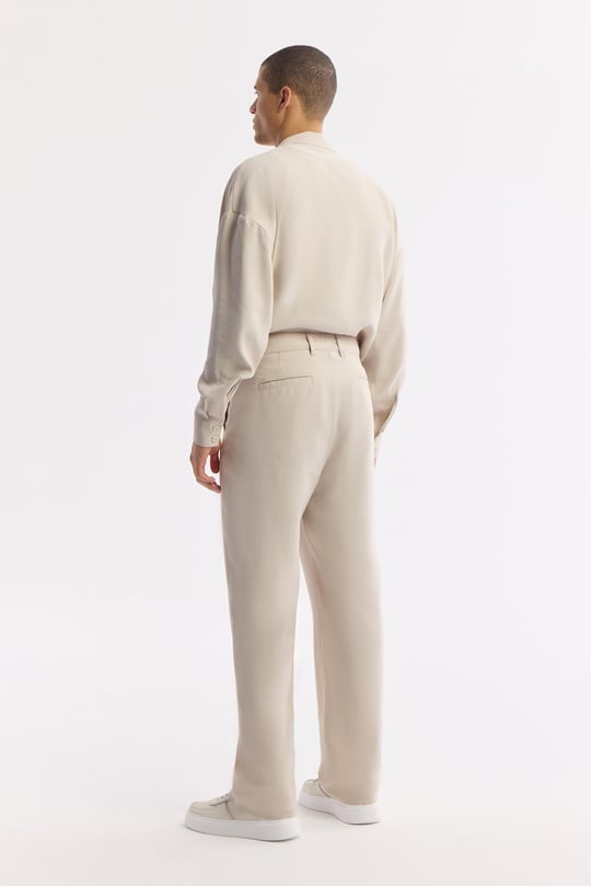 Bej Klasik Bel Toka Detaylı Soft Touch Pantolon